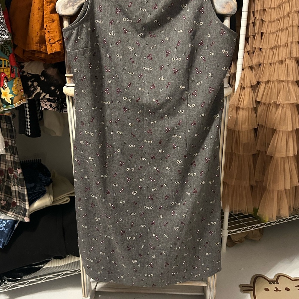 No Boundaries Gray Midi Dress with Subtle Pattern